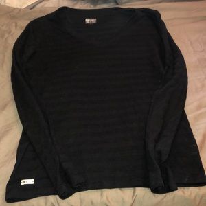 Converse Black long sleeve burnout shirt